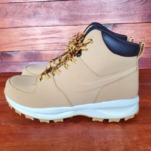 Nike Manoa Leather Boots Men‎ 9 Wheat Tan Water Resistant 454350-700